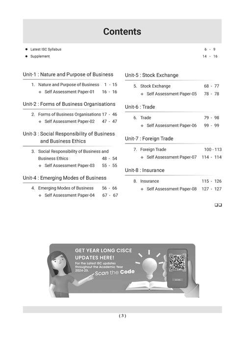 ISC Question Bank Class 11 Commerce | Chapterwise | Topicwise  | Solved Papers  | For 2025 Exams