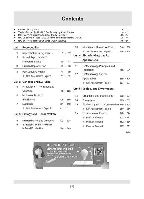 ISC Question Bank Chapter-wise Topic-wise Class 12 Biology | For 2025 Board Exams