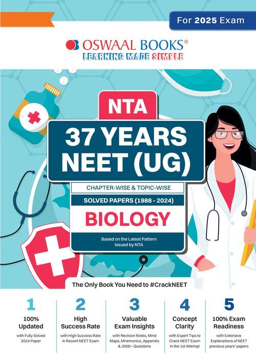 NEET (UG) 37 Years' Chapter-wise & Topic-wise Solved Papers Biology (1988-2024) for 2025 Exam