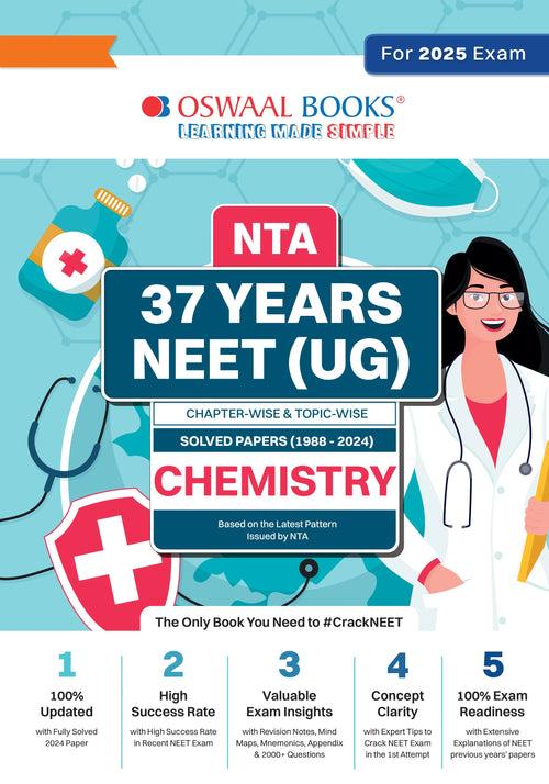 NEET (UG) 37 Years' Chapter-wise & Topic-wise Solved Papers Chemistry (1988 - 2024) for 2025 Exam