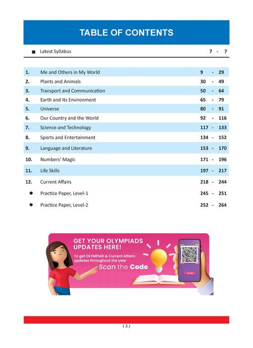 One For All Olympiad Class 3 General Knowledge | Previous Years Solved Papers | For 2024-25 Exam