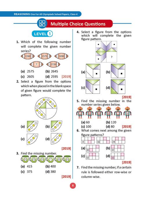 One For All Olympiad Class 4 Reasoning | Previous Years Solved Papers | For 2024-25 Exam