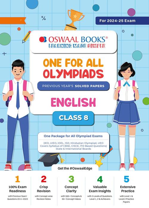 One For All Olympiad Class 8 English | Previous Years Solved Papers | For 2024-25 Exam