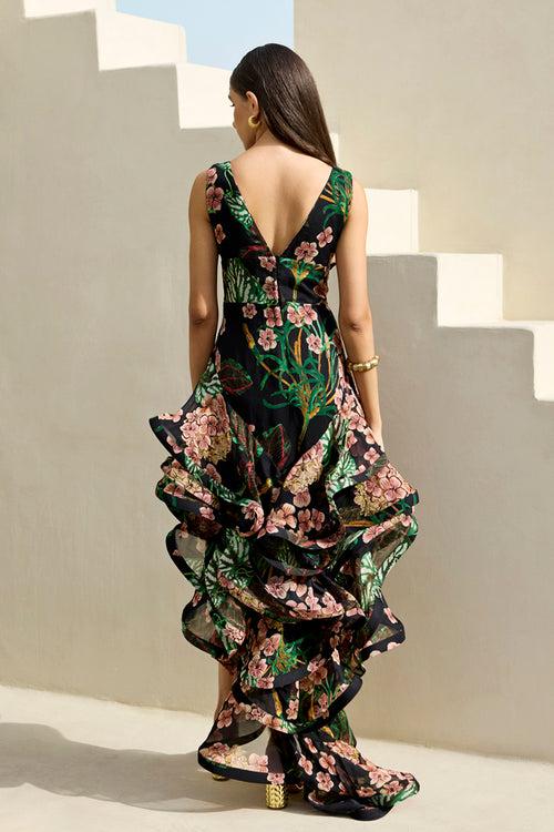 Tropical High Low Dress