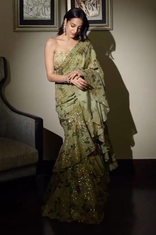 Tarini Manchanda In Our Ruffle Saree