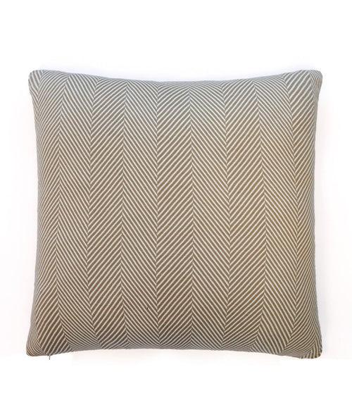 Herring Bone Cotton Knitted Floor Cushion Cover(Stone & Natural)