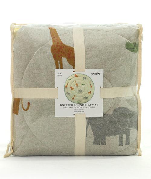 Wild Safari Natural Multi Cotton Knitted Quilted Playmet for Babies