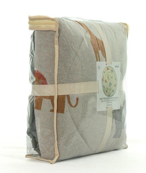 Wild Safari Natural Multi Cotton Knitted Quilted Playmet for Babies