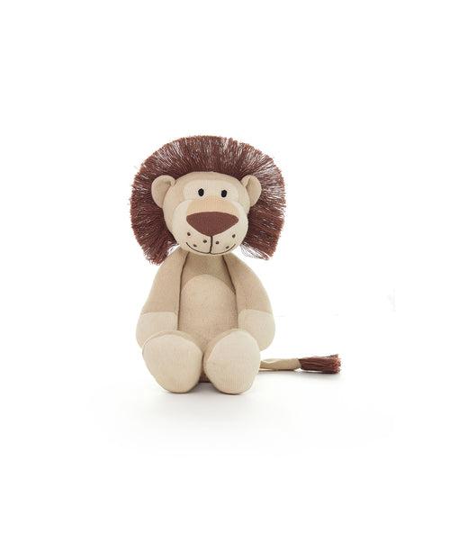 Simba the Lion Cotton Knitted Stuffed Soft Toy (Oat & Natural)