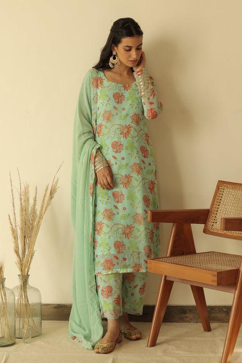 Zaheen Green Straight Set