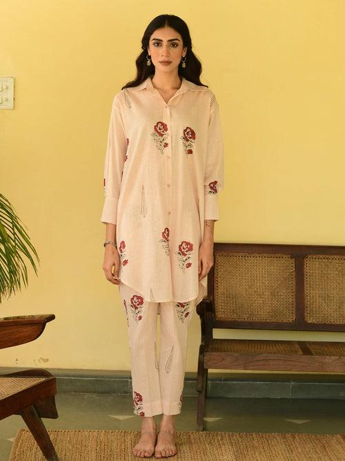 Sukoon pink kurta set of 2