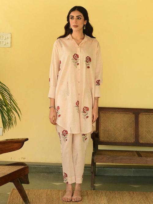 Sukoon pink kurta set of 2