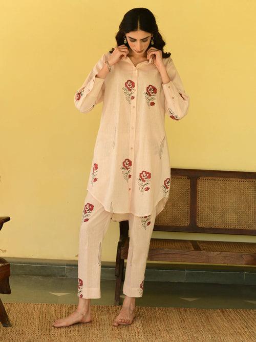 Sukoon pink kurta set of 2