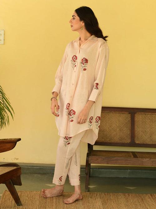 Sukoon pink kurta set of 2