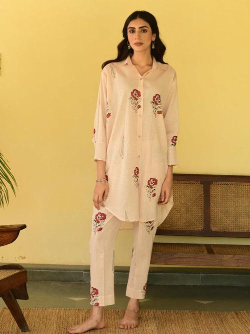 Sukoon pink kurta set of 2