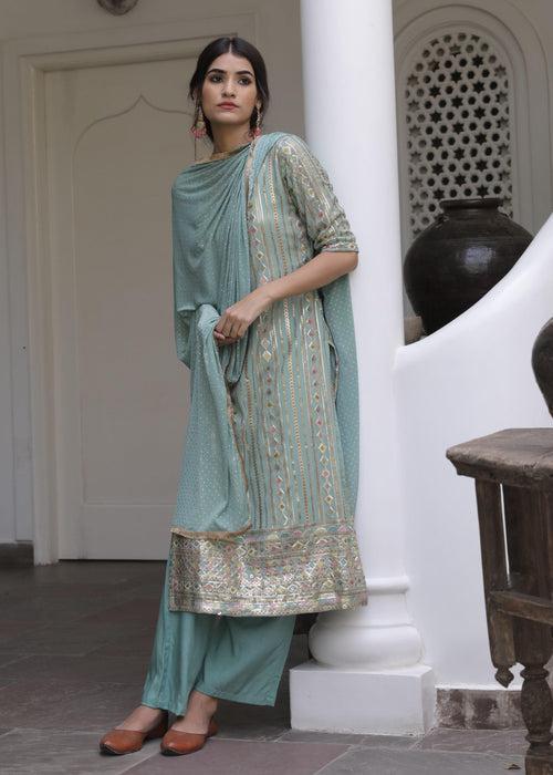 Mehreen Pistachio Straight Set