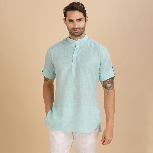 Elegance Skyline Light Blue Short Kurta