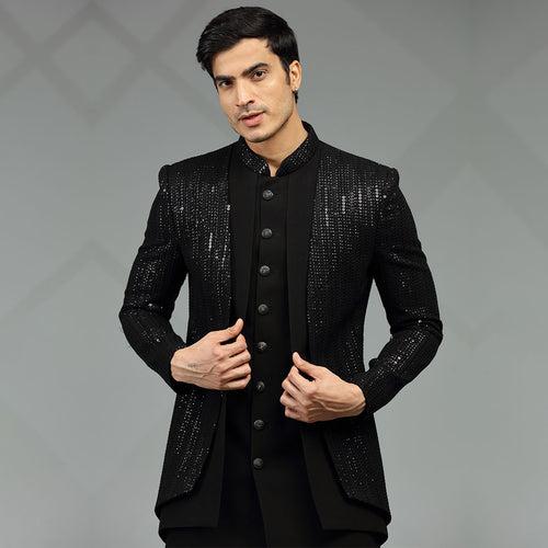 Sleek Stylish Black Indowestern for Men