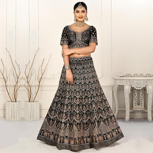 Midnight Black Lehenga Set