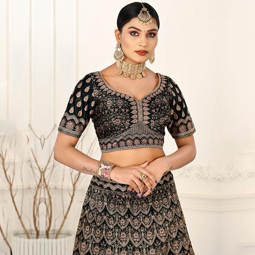 Midnight Black Lehenga Set