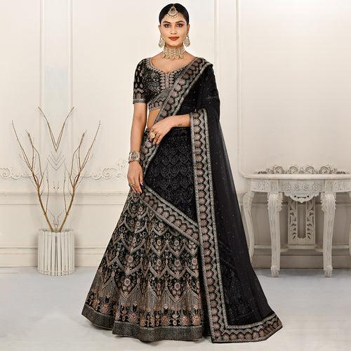 Midnight Black Lehenga Set