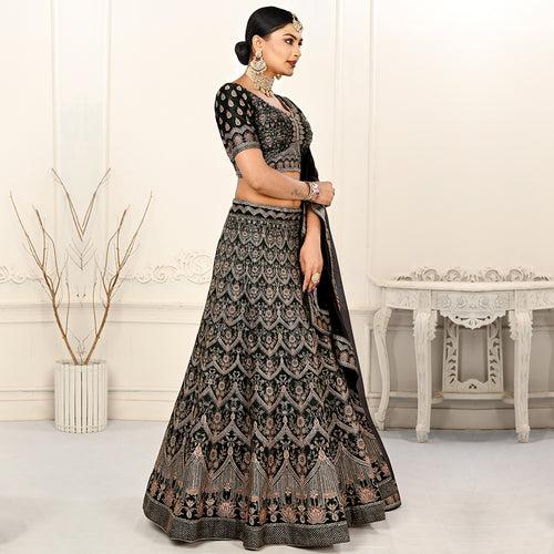 Midnight Black Lehenga Set