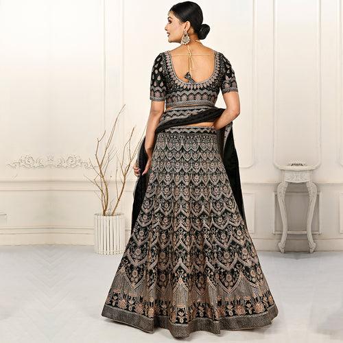 Midnight Black Lehenga Set