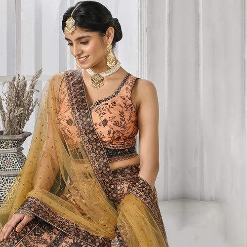 Gold Embroidered Lehenga Set