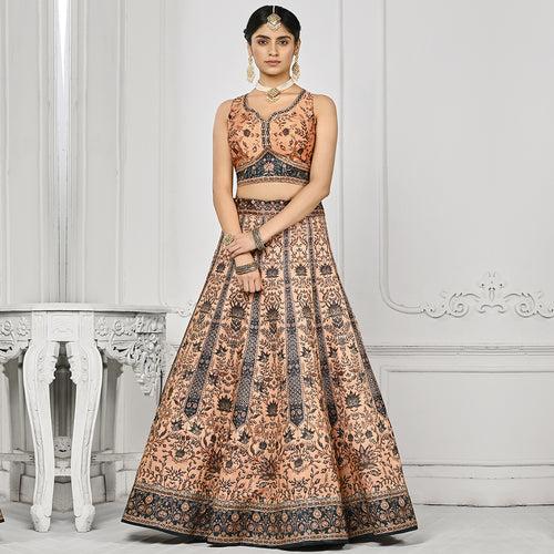 Gold Embroidered Lehenga Set