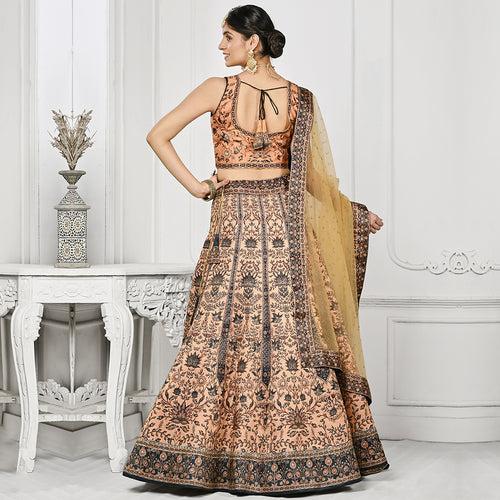 Gold Embroidered Lehenga Set