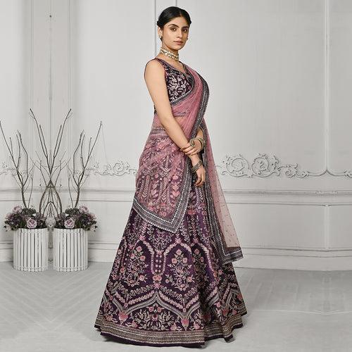 Majestic Majenta and Pink Lehenga Set