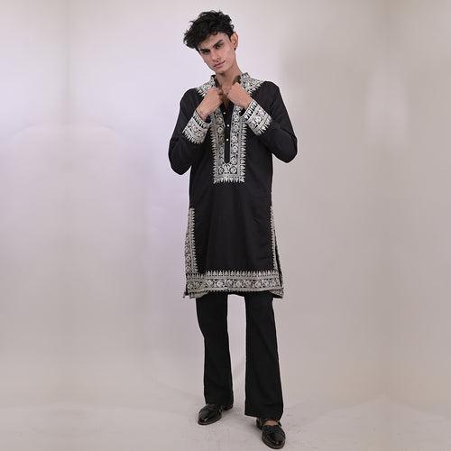 Elegance Midnight Classic Black Kurta Set