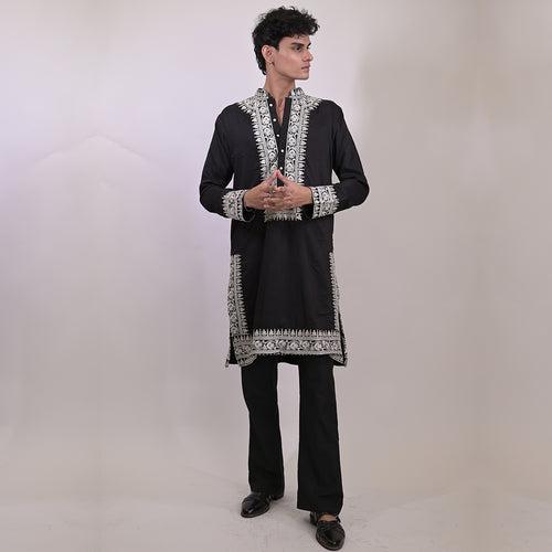 Elegance Midnight Classic Black Kurta Set