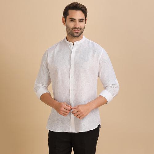 Crisp Plain White Shirt for Men