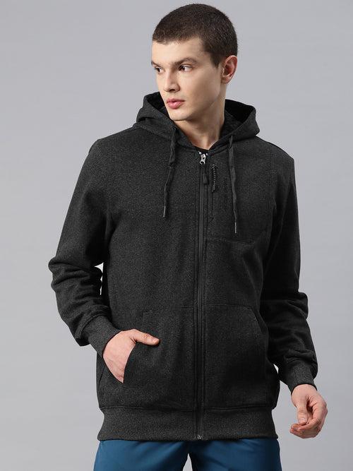 Alcis Men Solid Hooded Sporty Jacket