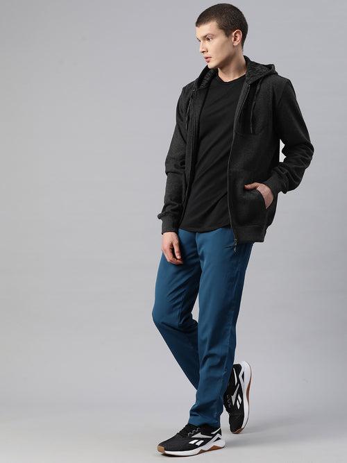 Alcis Men Solid Hooded Sporty Jacket