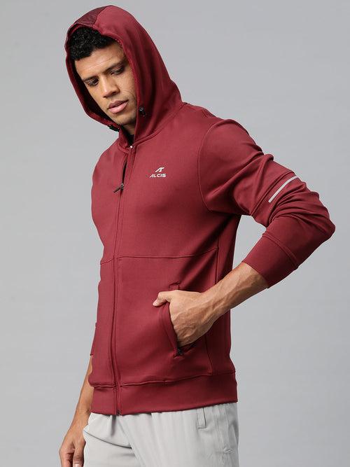 Alcis Men Training or Gym Open Front Jacket