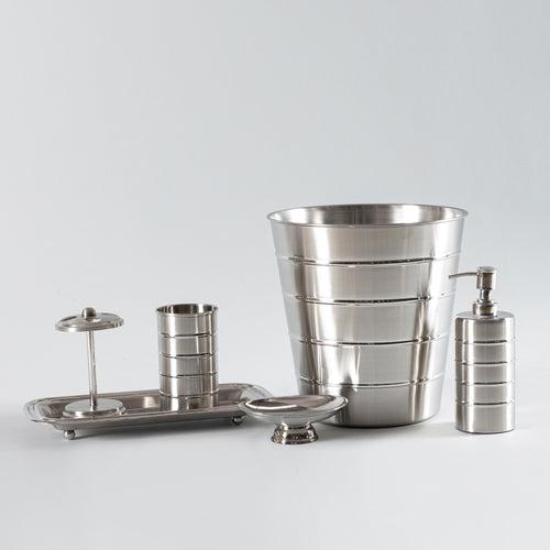 MATT STAINLESS STEEL BATH SET