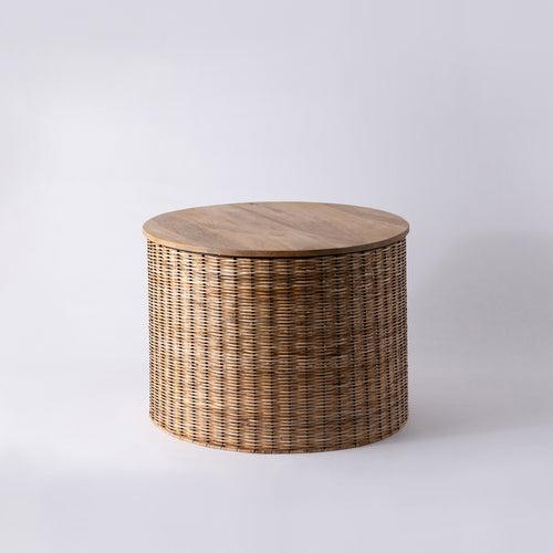 Rattan drum Table