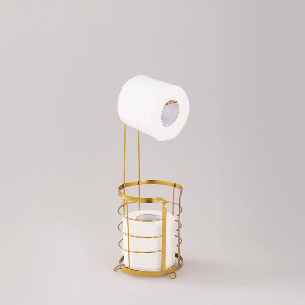 GOLD PAPER ROLL HOLDER