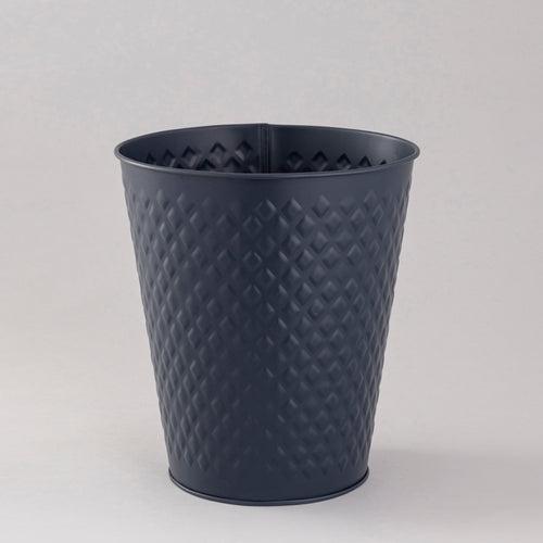 Navy Blue Embossed waste bin