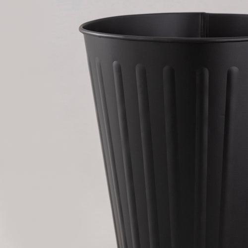 Black Round gold waste bin