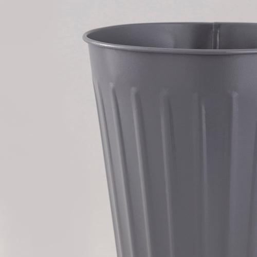 Dark Grey Round gold waste bin