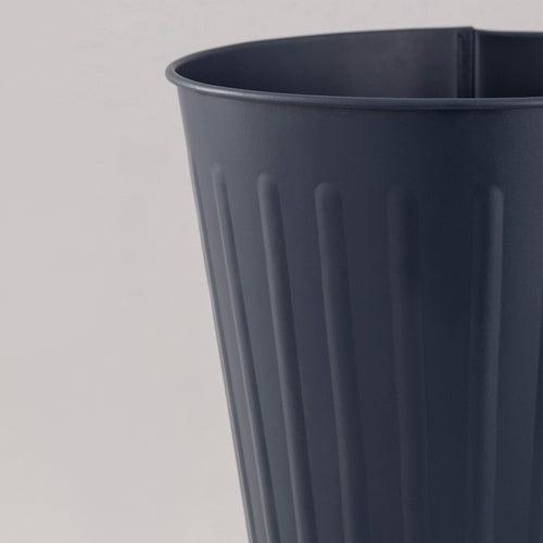 Navy Blue Round gold waste bin