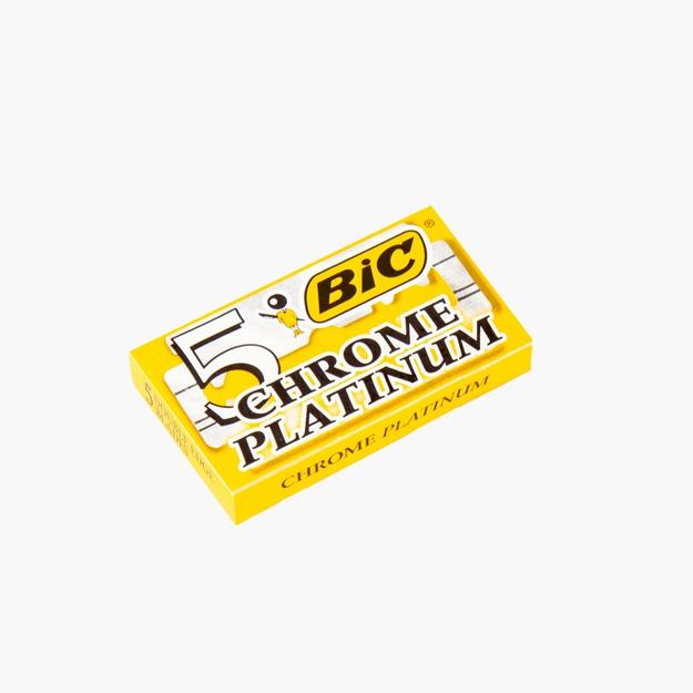 BIC Chrome Platinum Stainless Safety Blades Pack of 5 (25 Blades)