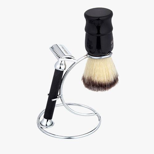 Pink Woolf Classic Safety Razor & Shaving Brush Stand