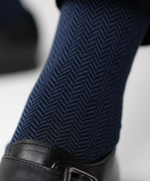 Airforce Blue Herringbone