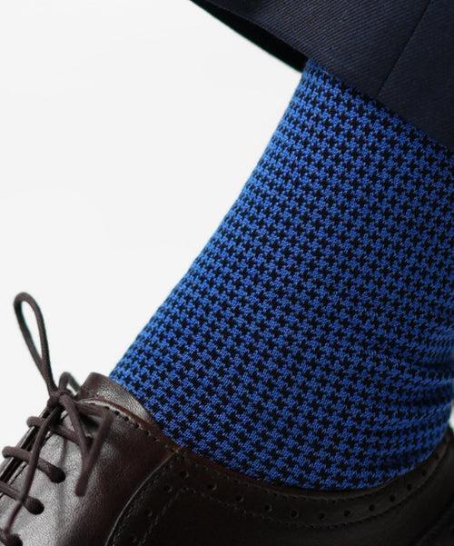 Royal Blue Houndstooth