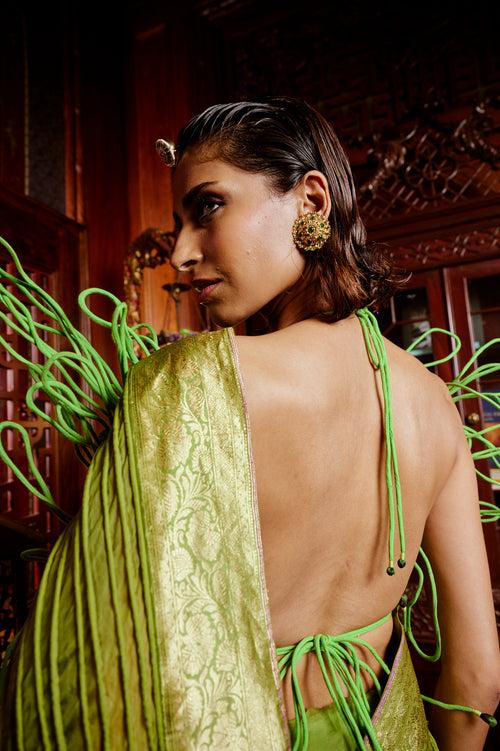 Corded Banarasi Saree