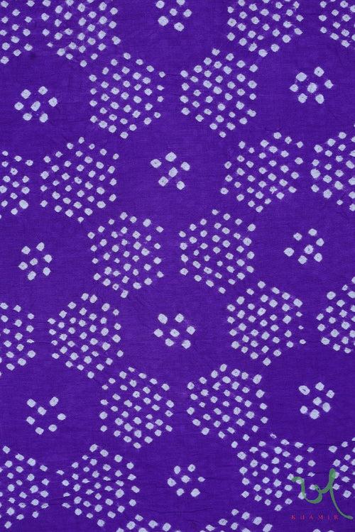 Violet Hive Bandhani Cotton Fabric